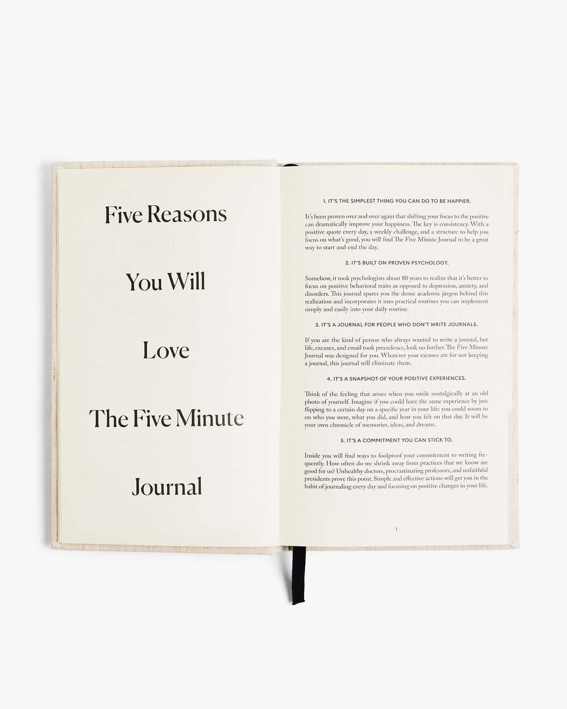 The Five Minute Journal – Original Linen - LURE Wellness