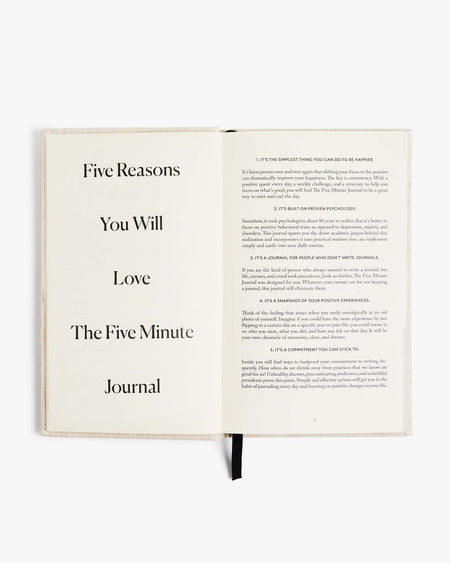 The Five Minute Journal – Original Linen - LURE Wellness