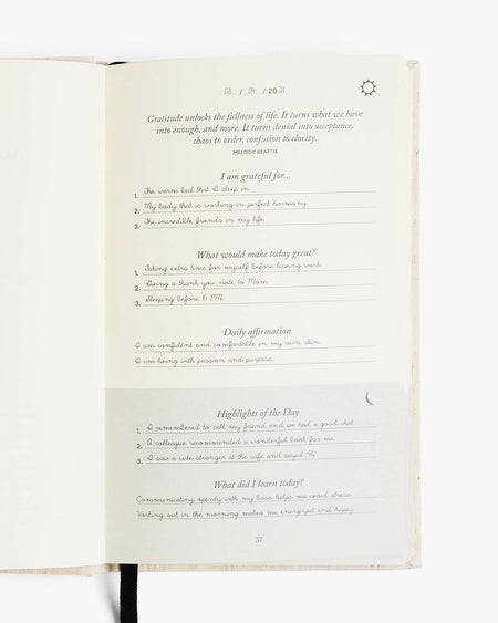 The Five Minute Journal – Original Linen - LURE Wellness