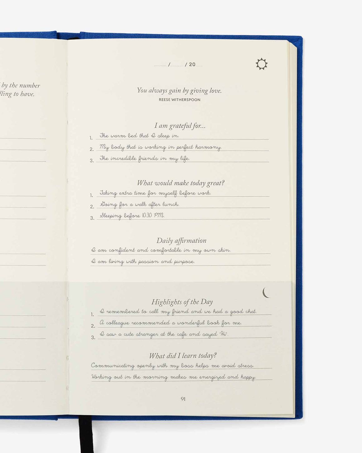 The Five Minute Journal – Royal Blue - LURE Wellness