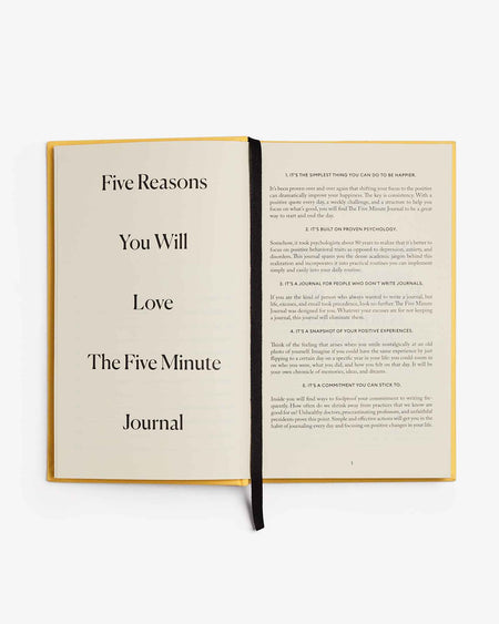 The Five Minute Journal - Sunshine Yellow - LURE Wellness
