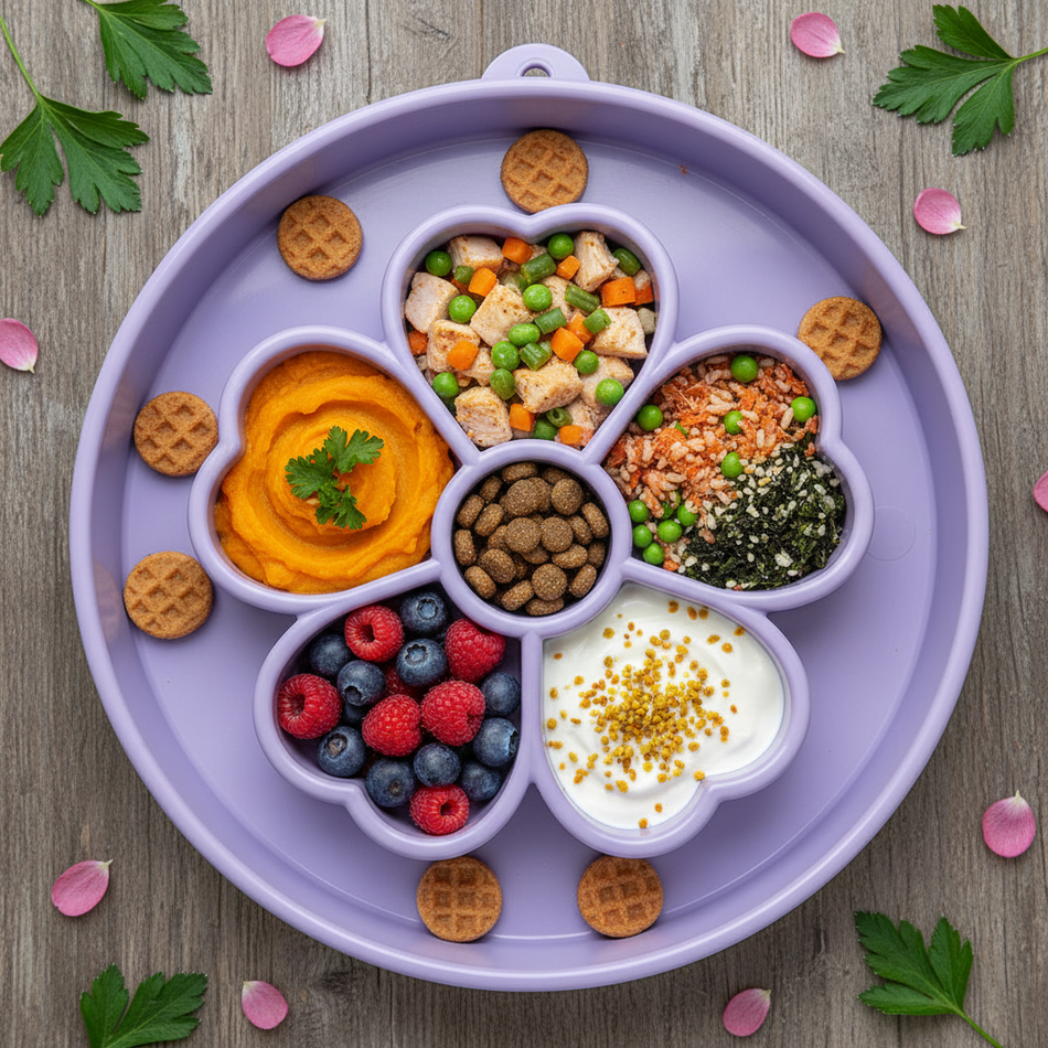Flower Slow Feeder Enrichment Bowl