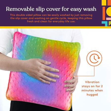 Vibrating Sensory Pillow for Kids & Adults | 12" Minky Soft Calming Pressure Pillow - LURE Wellness