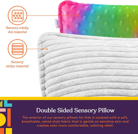 Vibrating Sensory Pillow for Kids & Adults | 12" Minky Soft Calming Pressure Pillow - LURE Wellness