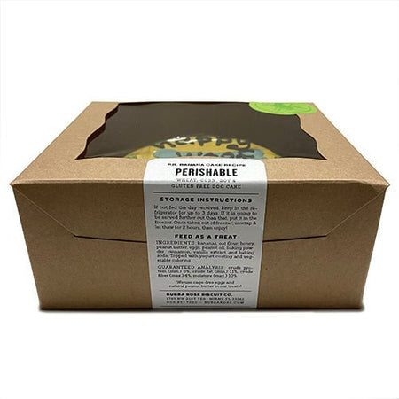 Woof Dog Cake (Perishable) — Personalized Peanut Butter Banana Dog Cake - LURE Wellness