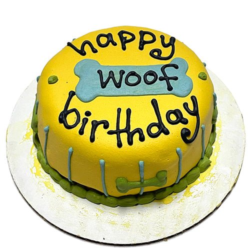 Woof Dog Cake (Perishable) — Personalized Peanut Butter Banana Dog Cake - LURE Wellness